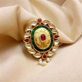 Kundan Oval Ring - Crafted Canvaas