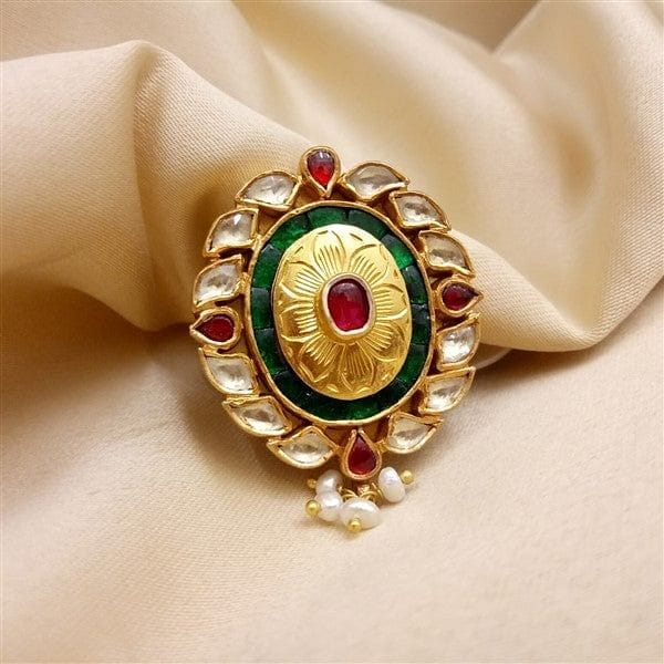 Kundan Oval Ring - Crafted Canvaas