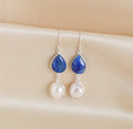 Lapiz Pearl earrings - Crafted Canvaas