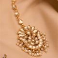 Lotus Shape Kundan Maang Tikka - Crafted Canvaas