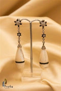 Pearl Drop Danglers - Crafted Canvaas