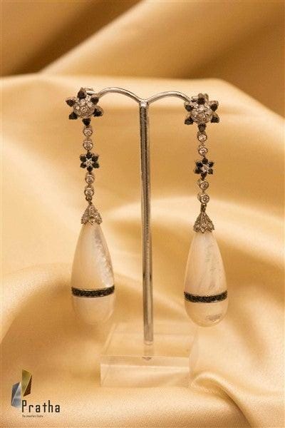 Pearl Drop Danglers - Crafted Canvaas