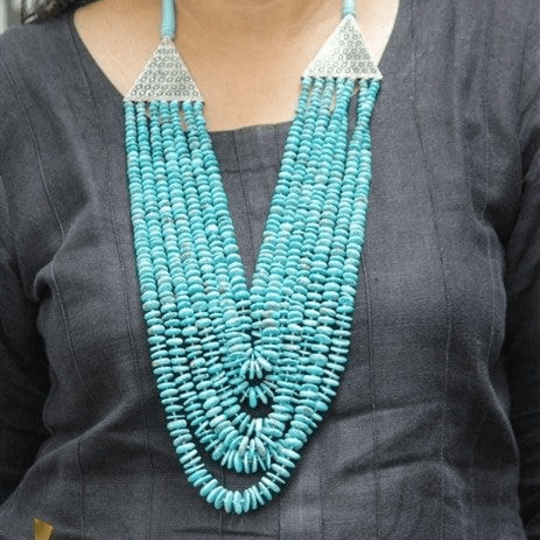 Pheroza Layered Neck Piece - Crafted Canvaas