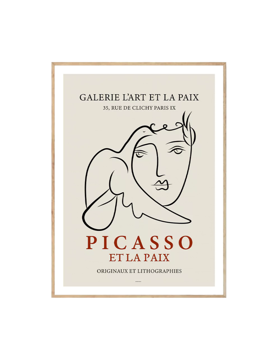 Picasso Man and Dove Poster - Crafted Canvaas