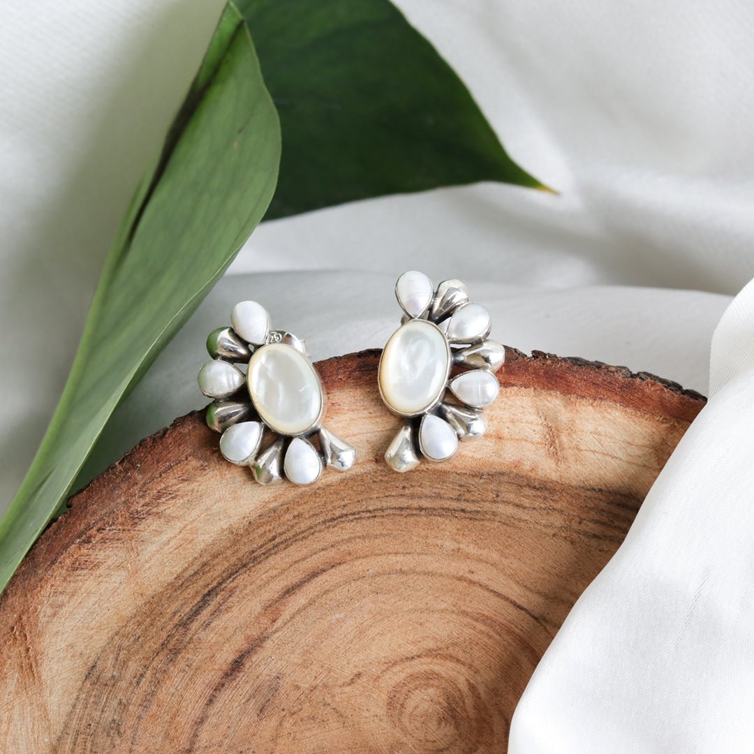 Semicircular Pearl Earrings - Crafted Canvaas