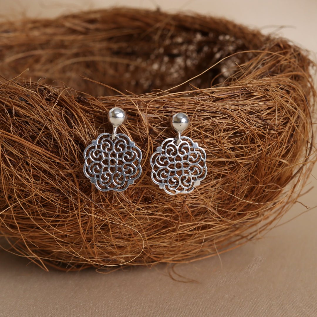 Silver earring - Crafted Canvaas