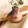 Stacked Hydro Ruby Earrings - Crafted Canvaas