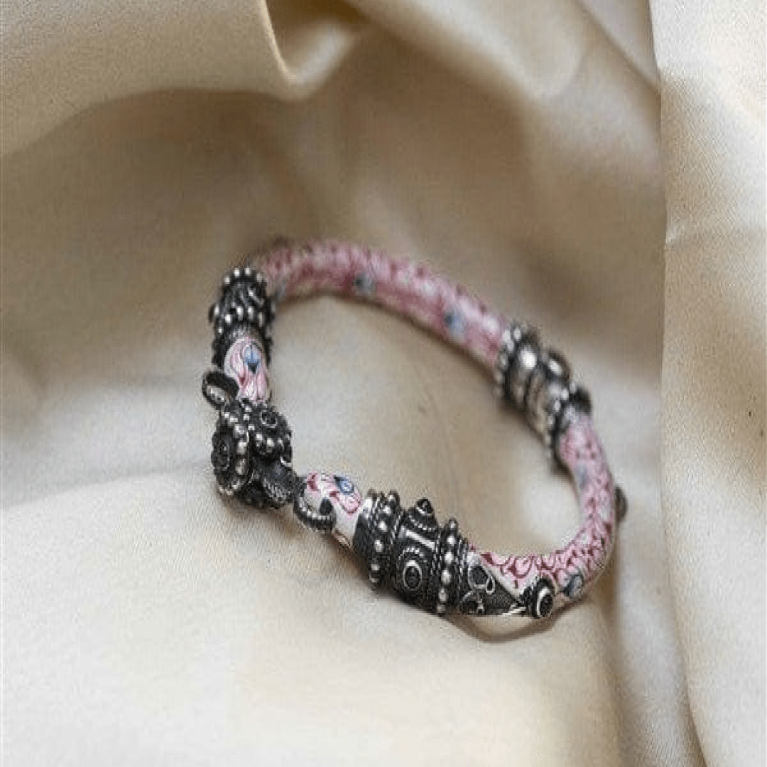 Sterling Silver Handcrafted Handcuff - Crafted Canvaas