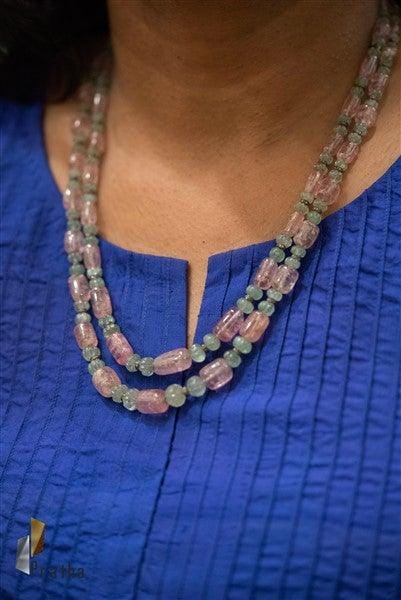 Turmoline & Emerald Mala - Crafted Canvaas