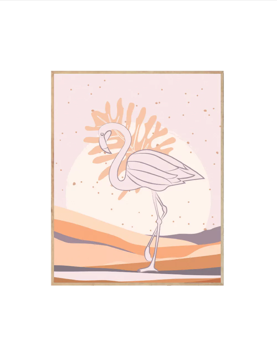 Wild World Flamingo - Crafted Canvaas