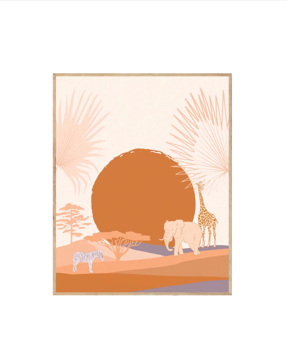 Wild World Sunset Safari - Crafted Canvaas