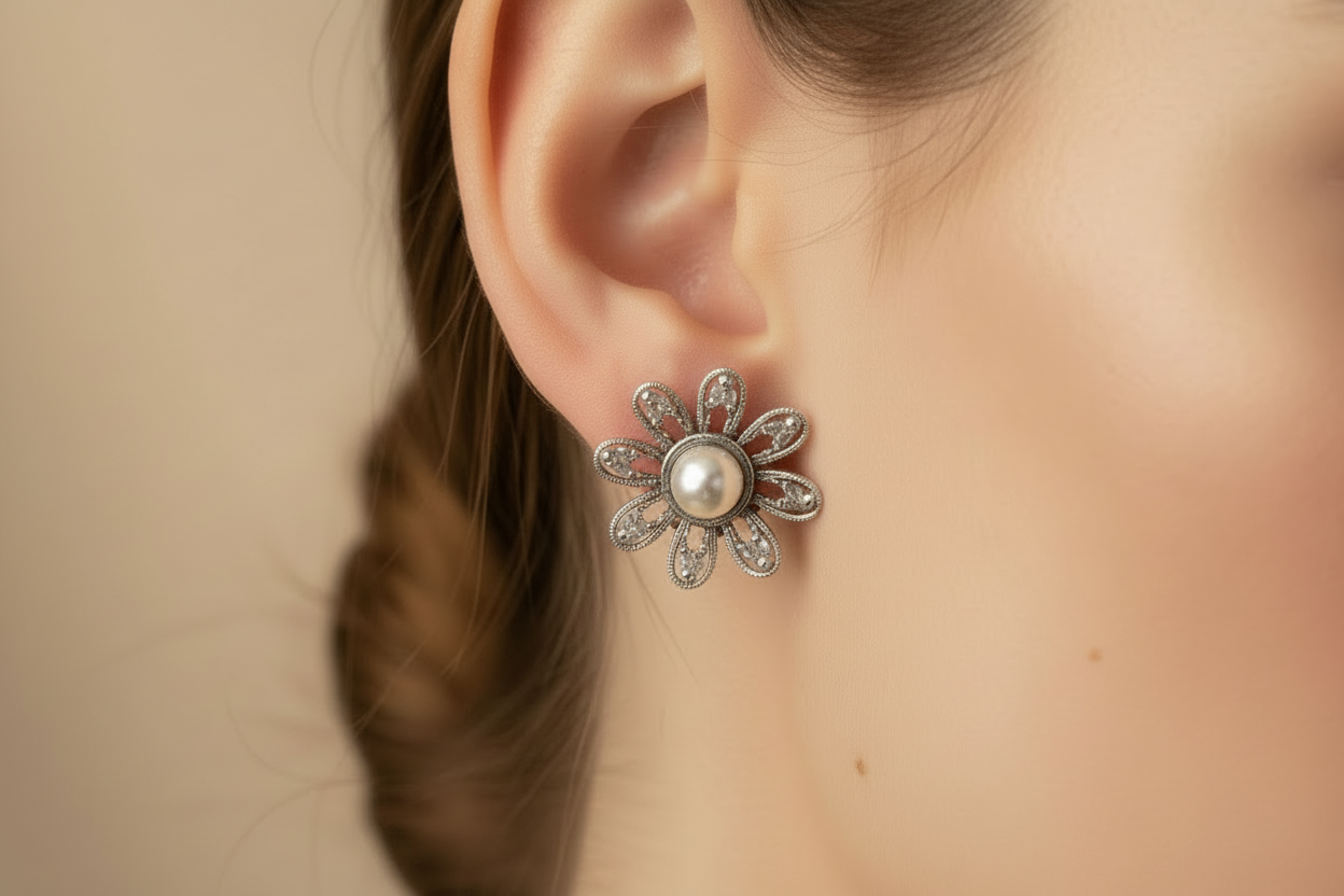 Wired Floral Studds | Crafted Canvaas