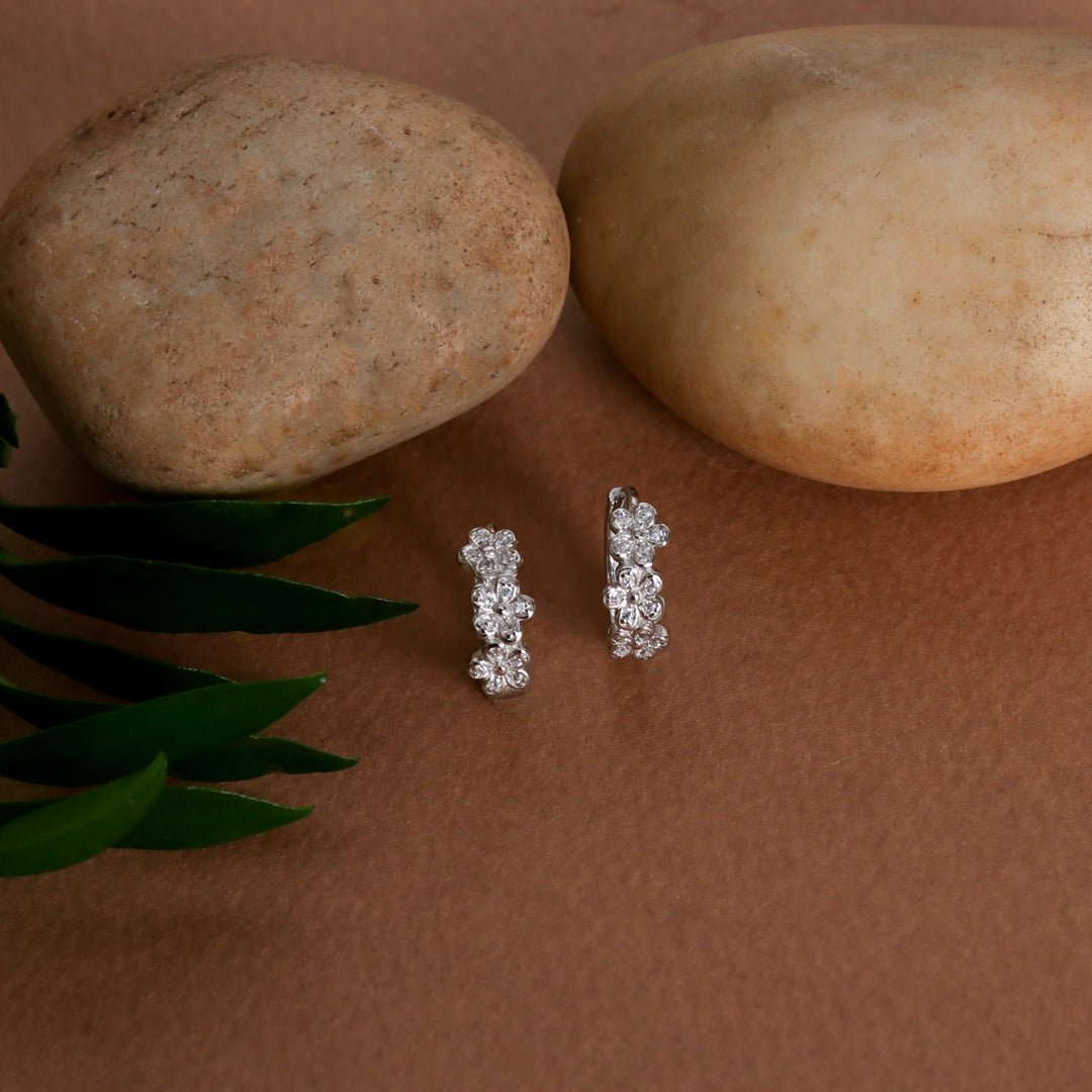 Zircon Floral Hoops - Crafted Canvaas