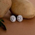 Zircon Oval Studds - Crafted Canvaas